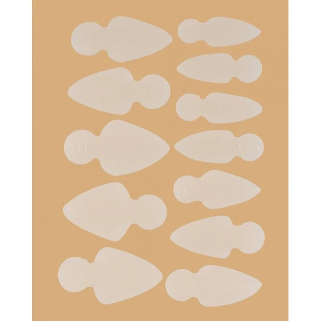 Mold Short Oval - Stencils for French manicure on top forms (12 pcs/set) - Kodi Professional