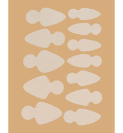 Mold Short Stiletto - Stencils for French manicure on top forms  (12 pcs/set)