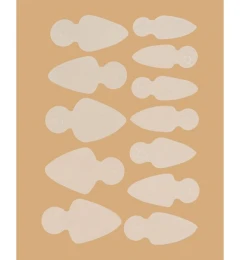 Mold Short Stiletto - Stencils for French manicure on top forms  (12 pcs/set)
