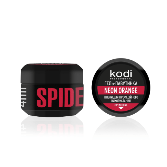 Гель-паутинка для ногтей Spider gel Kodi Professional Neon Orange, 4 мл - Kodi Professional