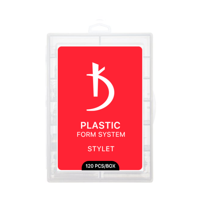 Reusable plastic forms for nail extension Stylet, 120 pcs./set - Kodi Professional