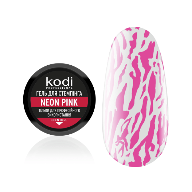 Гель для стемпинга Stamping Gel Neon Pink, 4 мл - Kodi Professional