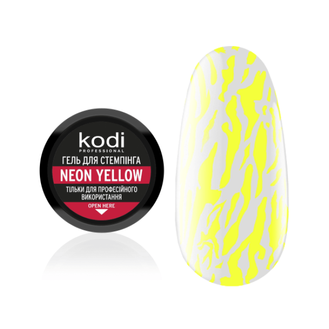 Stamping Gel Neon Yellow, 4 ml - Kodi Professional