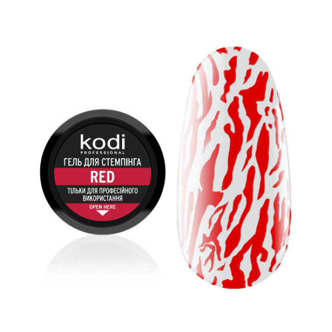 Гель для стемпинга Stamping Gel Red, 4 мл - Kodi Professional