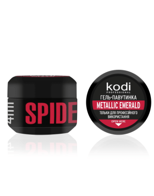 Spider gel for nails Kodi Professional Metallic Emerald, 4 ml