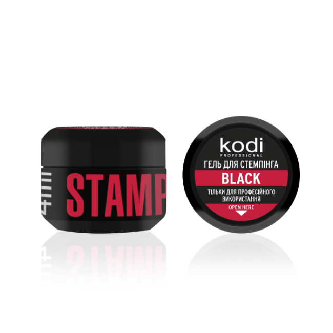 Гель для стемпинга Stamping Gel Black, 4 мл - Kodi Professional