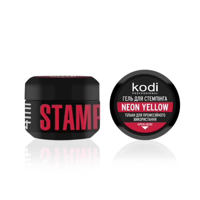 Stamping Gel Neon Yellow, 4 ml - Kodi Professional