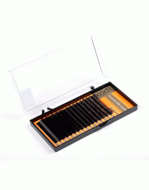 Dark-brown eyelashes B 0.07 (12.13 mm), packaging Butterfly