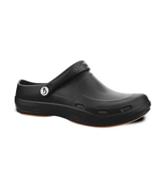Clogs "FIT CLOG" with a Changeable Inner Sole, Color: Black (Size: 42)