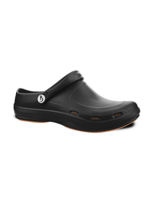 Clogs "FIT CLOG" with a Changeable Inner Sole, Color: Black (Size: 42)