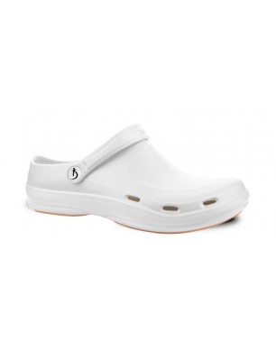 Clogs "FIT CLOG" with a Changeable Inner Sole, Color: White (Size: 40)