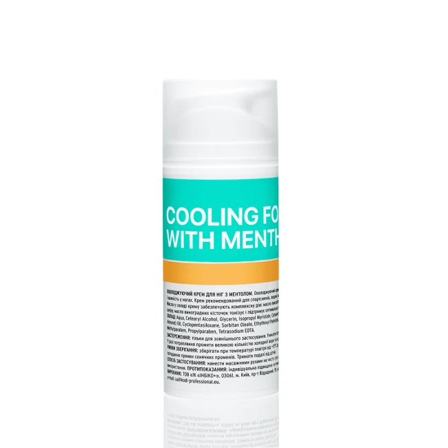 Cooling Foot Cream with Menthol, 100 ml - Kodi Professional