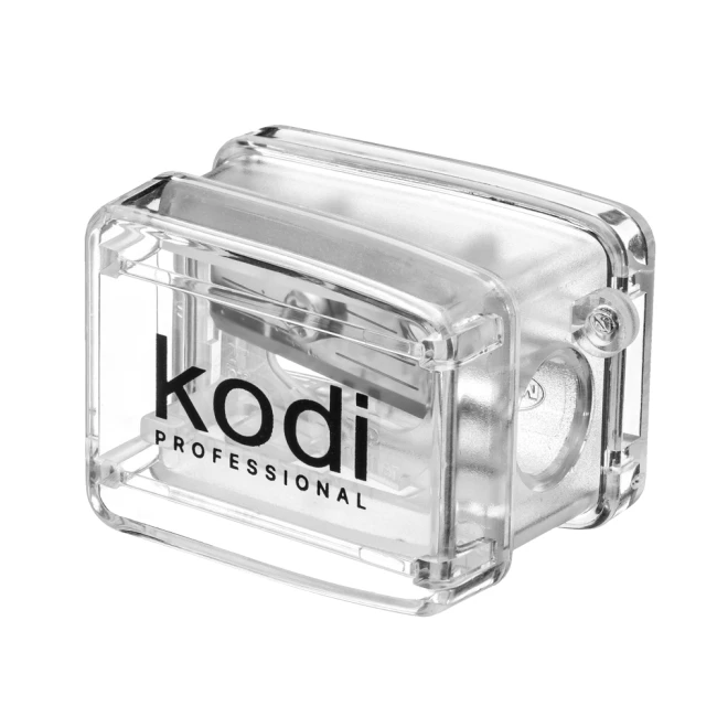 Точилка для косметических карандашей (прозрачная, с одним лезвием) - Kodi Professional