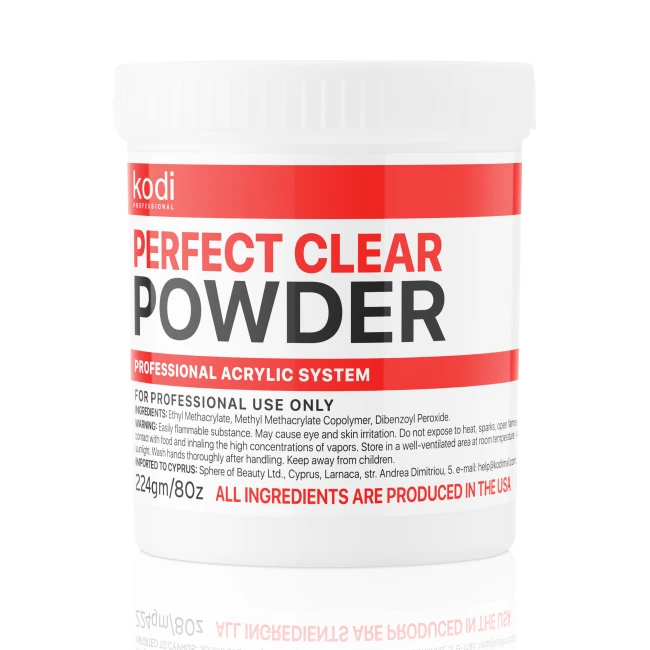 Perfect Clear Powder (Basic Clear Acrylic) 224 g Perfect Clear Powder (Basic Clear Acrylic) 224 g - Kodi Professional