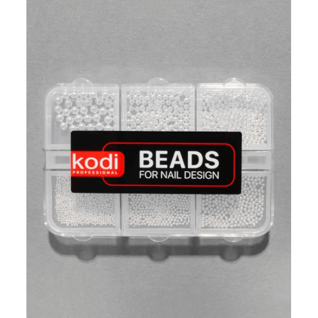 Бисер для дизайна ногтей (цвет: silver) - Kodi Professional