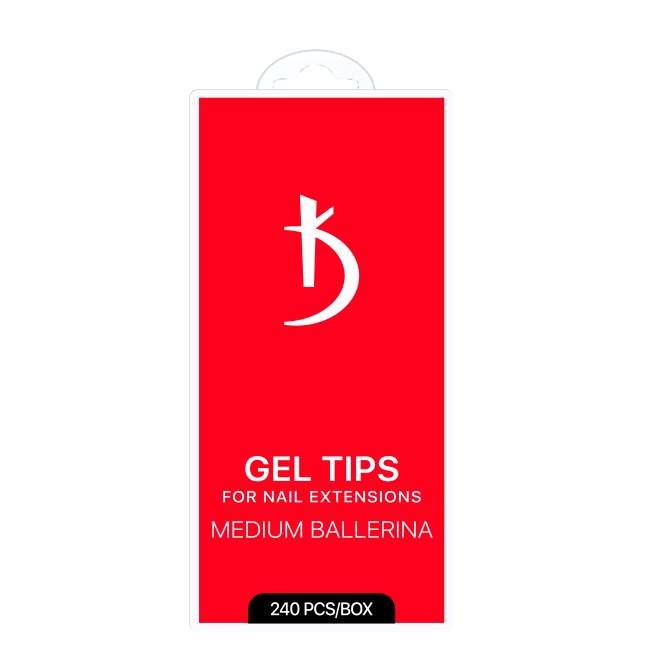 Gel Tips for Extensions MEDIUM BALLERINA (240 pcs/pack) - Kodi Professional