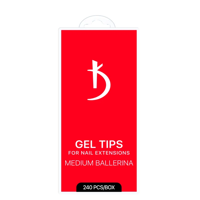Gel Tips for Extensions MEDIUM BALLERINA (240 pcs/pack) - Kodi Professional