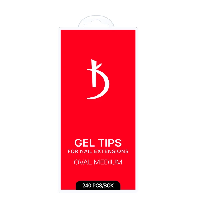 Gel Tips for Extensions OVAL MEDIUM (240 pcs/pack) Gel Tips for Extensions OVAL MEDIUM (240 pcs/pack) - Kodi Professional