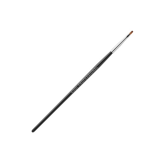 Brush for Gel Nail Modeling № 2/E, Handle: Black Wooden, Bristle: Nylon - Kodi Professional