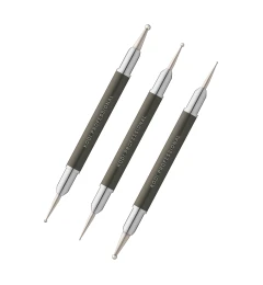 Set of Short Dots for Nail Design (3pcs; tip diameter: 3mm * 1.5mm; 2.5mm * 1mm; 2mm * 0.7mm)