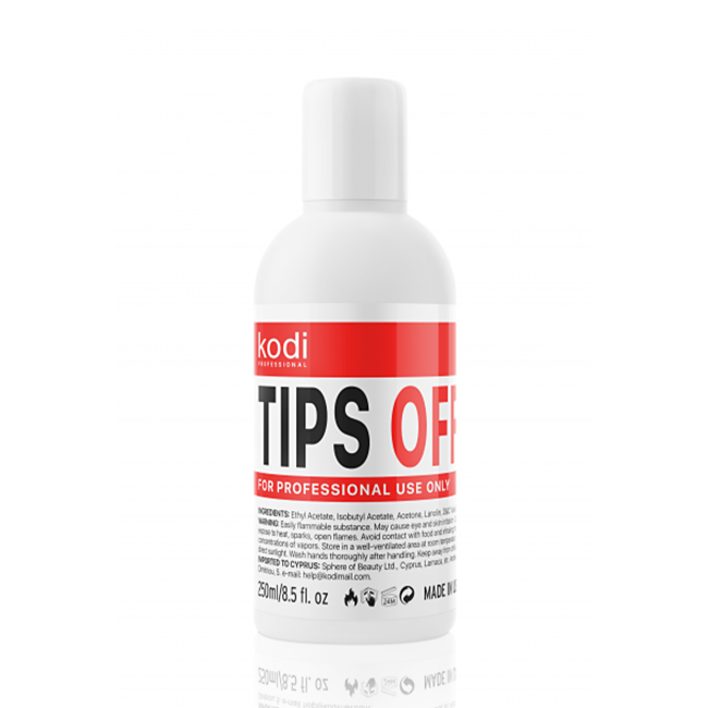 Tips Off - Gel Polish/Acrylic Remover, 250 ml - Kodi Professional