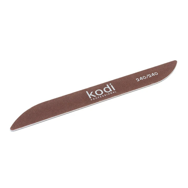 Nail File "Boomerang" 240/240 (Color: Brown, Size: 178/20/2) - Kodi Professional