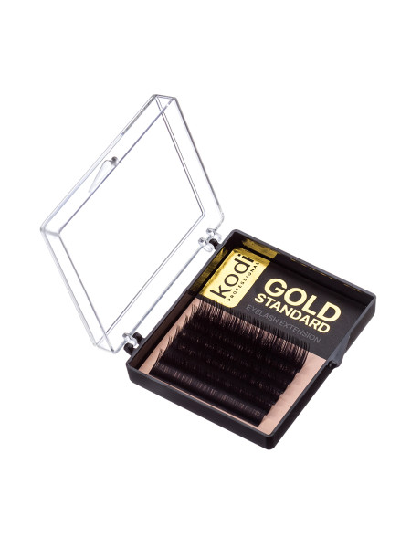 Eyelashes D 0.12 (6 Rows: 14mm) Gold Standard