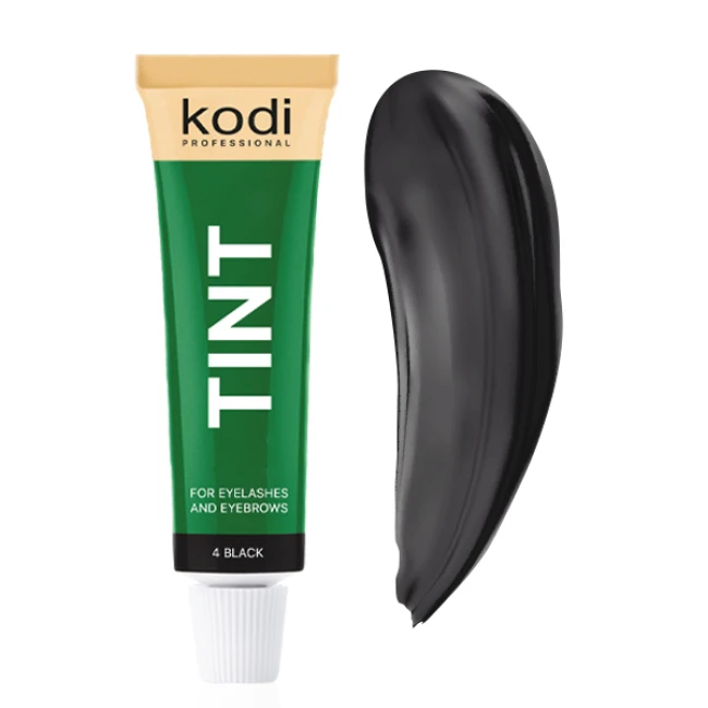 Paint for Eyebrows and Eyelashes, Color: Black (15ml) - Kodi Professional