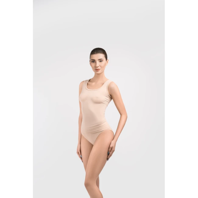 T-shirt with Wide Straps (Color: Beige, Size S) - Kodi Professional