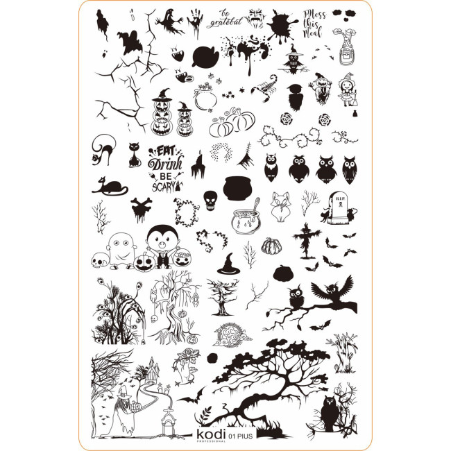 Stamping Plate "Plus size" № 01 (9.5x14.5cm) - Kodi Professional