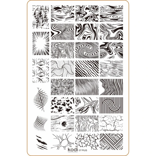 Stamping Plate "Plus size" № 07 (9.5x14.5cm) - Kodi Professional