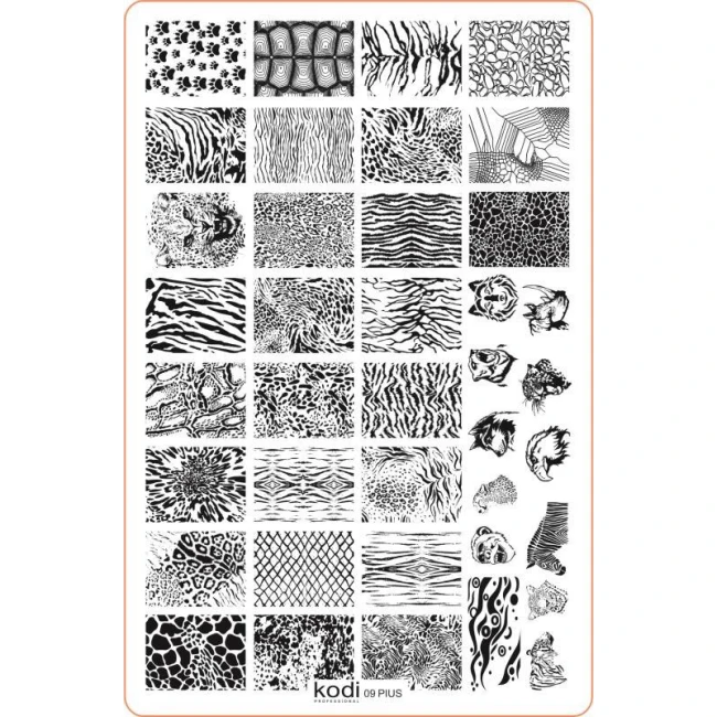 Stamping Plate "Plus size" № 09 (9.5x14.5cm) - Kodi Professional