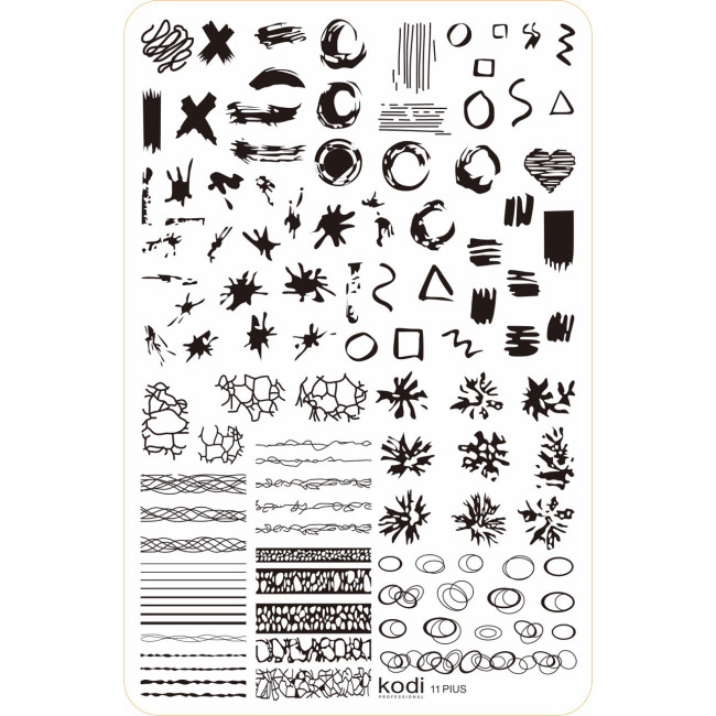 Stamping Plate "Plus size" № 11 (9.5x14.5cm) - Kodi Professional