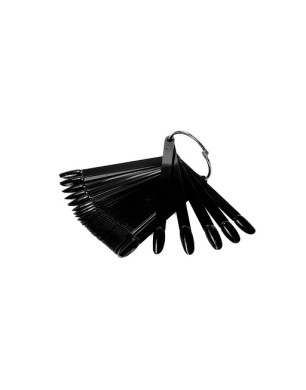 Set of Oval-Shaped 50 Tips (Black)