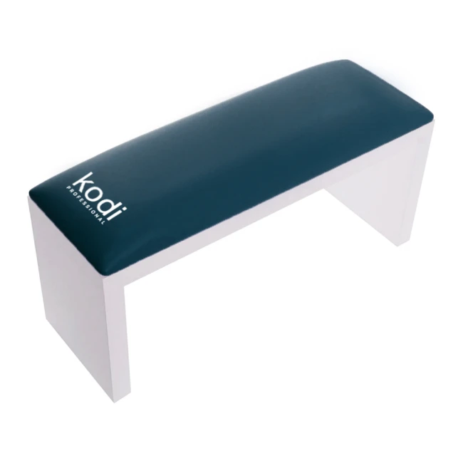 Dark Green Armrest for Manicure with White Legs - Kodi Professional