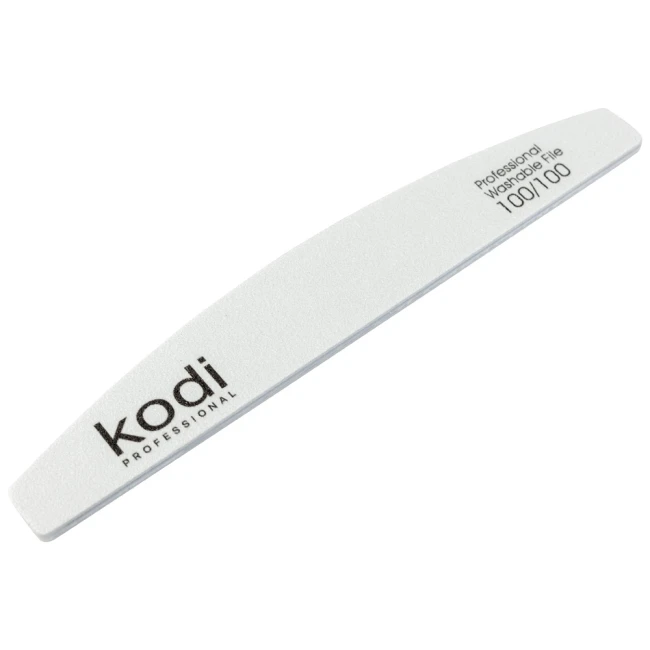 № 10 Nail File "Crescent" 100/100 (Color: White, Size: 178/28/4) - Kodi Professional