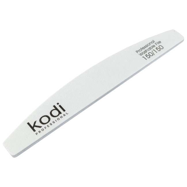 № 11 Nail File "Crescent" 150/150 (Color: White, Size: 178/28/4) - Kodi Professional