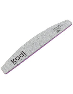 №121 Nail File «Crescent» 80/80 (Color: Light Gray, Size: 178/28/4)