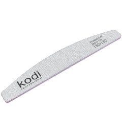 №124 Nail File «Crescent» 150/150 (Color: Light Gray, Size: 178/28/4)