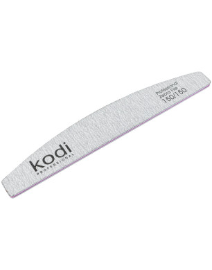 №124 Nail File «Crescent» 150/150 (Color: Light Gray, Size: 178/28/4)