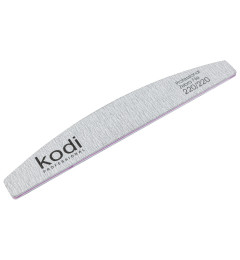 №126 Nail File «Crescent» 220/220 (Color: Light Gray, Size: 178/28/4)