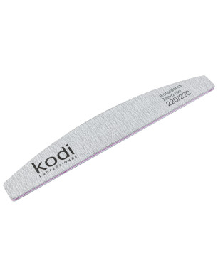 №126 Nail File «Crescent» 220/220 (Color: Light Gray, Size: 178/28/4)