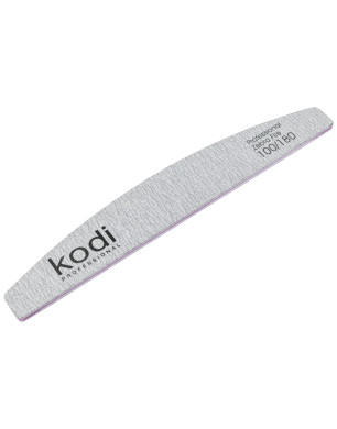 №127 Nail File «Crescent» 100/180 (Color: Light Gray, Size: 178/28/4)