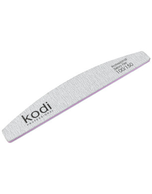 №129 Nail File «Crescent» 100/150 (Color: Light Gray, Size: 178/28/4)