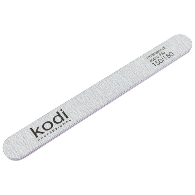 №135 Nail File Straight " 150/150 (Color: Light Gray, Size: 178/19/4) - Kodi Professional