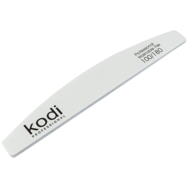 № 14 Nail File "Crescent" 100/180 (Color: White, Size: 178/28/4) - Kodi Professional