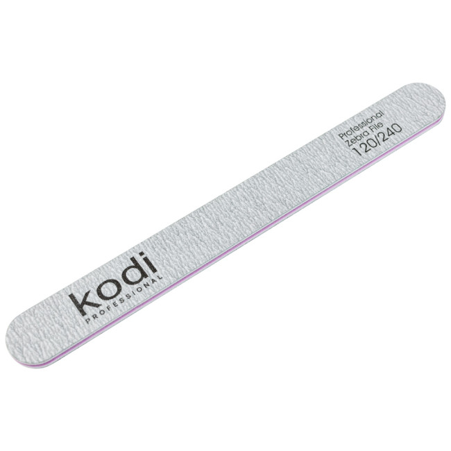 №142 Nail File Straight 120/240 (Color: Light Gray, Size: 178/19/4) - Kodi Professional