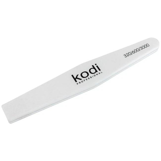 № 176 Nail Polisher 320/600/3000 (Color: White, Size: 178 * 28 * 7.5 mm) - Kodi Professional