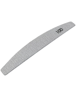 №177 Replaceable File «Crescent» 100 Grit (Color: Gray, Size 178/28 mm),25pcs/pack