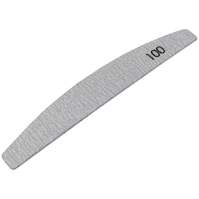 №177 Сменный файл "Полумесяц" 100 грит (цвет: серый, размер 178/28 мм), 25шт/уп - Kodi Professional